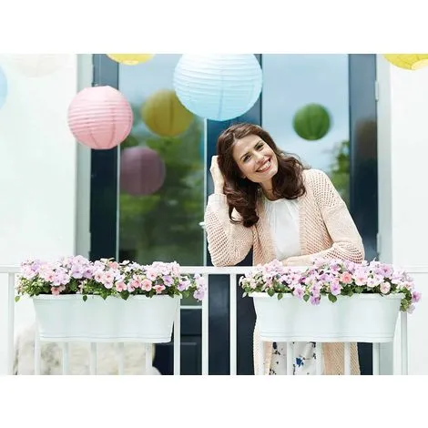 ELHO Balconnière Corsica Trio Facile à Accrocher - Cerise - Rose 2 ELHO Balconnière Corsica Trio Facile à Accrocher - Cerise - Rose – Image 2