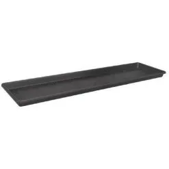 ELHO Soucoupe Pour Balconniere Green Basics 50 - Extérieur & Balcon - Ø 47.3 X H 2.4 Cm - Vivre Noir - Noir