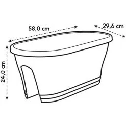 Balconnière Elho Corsica Flower Bridge 60cm Anthracite -ELHO Soldes 26842614 5