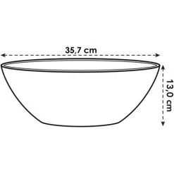 Pot De Fleurs Elho Brussels Diamond Ovale 36cm Gris Perle -ELHO Soldes 26842655 4