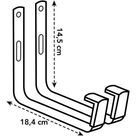Crochets Muraux Elho Barcelona Métal Anthracite 4 Crochets Muraux Elho Barcelona Métal Anthracite – Image 4