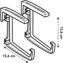 Crochets Balconnières Elho Green Basics Métal Anthracite