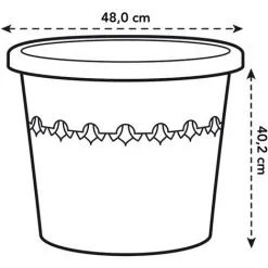 Pot De Fleurs Elho Algarve Cilindro Rond Roues Ø48cm Terre Cuite -ELHO Soldes 26842692 4