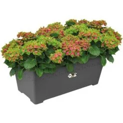 Jardinière Elho Algarve Terrasse Roues 80cm Anthracite -ELHO Soldes 26842723 3