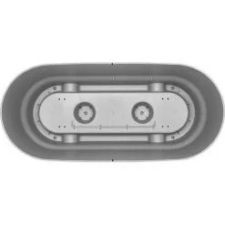 Jardinière Greenville Terrasse 78 X 35 X 33 Cm Avec Roulettes - Gris Béton - Elho - Gris -ELHO Soldes 30810502 3