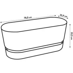 Jardinière Greenville Terrasse 78 X 35 X 33 Cm Avec Roulettes - Gris Béton - Elho - Gris -ELHO Soldes 30810502 4