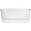 Jardinière Greenville Terrasse 60 X 26 X 24,4 Cm Avec Roulettes - Blanc - Elho - Blanc