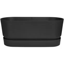 Jardinière Greenville Terrasse 78 X 35 X 33 Cm Avec Roulettes - Noir - Elho - Noir