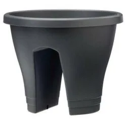 ELHO Bac De Balcon Corsica Flower Bridge 30 - Gris Anthracite - Extérieur & Balcon - L 29,6 X W 29,6 X H 24 Cm