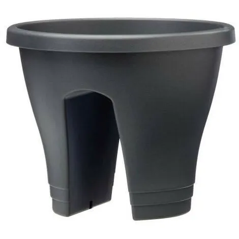 ELHO Bac De Balcon Corsica Flower Bridge 30 - Gris Anthracite - Extérieur & Balcon - L 29,6 X W 29,6 X H 24 Cm 1 ELHO Bac De Balcon Corsica Flower Bridge 30 - Gris Anthracite - Extérieur & Balcon - L 29,6 X W 29,6 X H 24 Cm