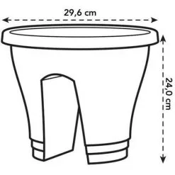 ELHO Bac De Balcon Corsica Flower Bridge 30 - Gris Anthracite - Extérieur & Balcon - L 29,6 X W 29,6 X H 24 Cm 9 ELHO Bac De Balcon Corsica Flower Bridge 30 - Gris Anthracite - Extérieur & Balcon - L 29,6 X W 29,6 X H 24 Cm -ELHO Soldes 44410094 5