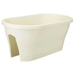 ELHO Bac De Balcon Corsica Flower Bridge 60 - Blanc - Extérieur & Balcon - L 29,6 X W 58 X H 24 Cm