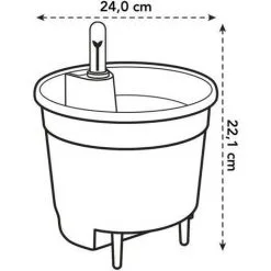 ELHO Self-watering Insert 24 Living Noir -ELHO Soldes 44411538 4