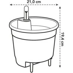 ELHO Self-watering Insert 21 Living Noir -ELHO Soldes 44412313 4