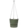 ELHO Pot De Fleurs A Suspendre Greenville 24 - Extérieur - Ø 23,9 X H 20,3 Cm - Vert Feuille