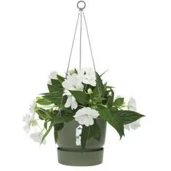 ELHO Pot De Fleurs A Suspendre Greenville 24 - Extérieur - Ø 23,9 X H 20,3 Cm - Vert Feuille -ELHO Soldes 44412418 3