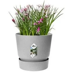ELHO Pot De Fleurs Rond Greenville 25 - Extérieur - Ø 24,48 X H 23,31 Cm - Gris Béton Vivant -ELHO Soldes 44412489 3