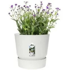 ELHO Pot De Fleurs Rond Greenville 25 - Extérieur - Ø 24,48 X H 23,31 Cm - Blanc -ELHO Soldes 44412523 3