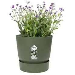 ELHO Pot De Fleurs Rond Greenville 30 - Extérieur - Ø 29,5 X H 27,8 Cm - Vert Feuille -ELHO Soldes 44412866 3