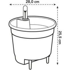 ELHO Self-watering Insert 28 Living Noir -ELHO Soldes 44413131 4
