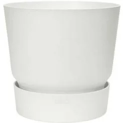ELHO Pot De Fleurs Rond Greenville 30 - Extérieur - Ø 29,5 X H 27,8 Cm - Blanc