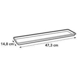 ELHO Soucoupe Pour Balconniere Green Basics 50 - Extérieur & Balcon - Ø 47,3 X H 2,4 Cm - Vivre Noir -ELHO Soldes 44413281 3
