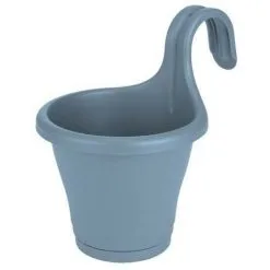 ELHO Jardiniere De Balcon Corsica Simple - Bleu Vintage - Extérieur & Balcon - L 19,4 X W 27,1 X H 25,9 Cm