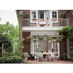 ELHO Jardiniere De Balcon Corsica Simple - Bleu Vintage - Extérieur & Balcon - L 19,4 X W 27,1 X H 25,9 Cm -ELHO Soldes 44413426 5