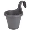 ELHO Jardiniere De Balcon Corsica Simple - Gris Anthracite - Extérieur & Balcon - L 19,4 X W 27,1 X H 25,9 Cm