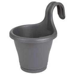 ELHO Jardiniere De Balcon Corsica Simple - Gris Anthracite - Extérieur & Balcon - L 19,4 X W 27,1 X H 25,9 Cm