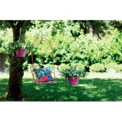 ELHO Pot De Fleurs A Suspendre Corsica 30 - Rose Cerise - Extérieur & Balcon - Ø 29,4 X H 21,1 Cm -ELHO Soldes 44414312 4