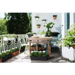 ELHO Balconniere Green Basics 80 - Extérieur & Balcon - L 16,5 X W 79 X H 13,7 Cm - Vivre Noir -ELHO Soldes 48674661 5