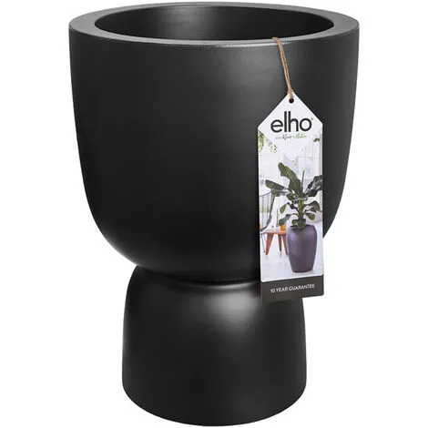 Pot De Fleurs Rond En Plastique Extérieur/intérieur Ø 35 Cm Elho Pure Coupe Noir - Noir 1 Pot De Fleurs Rond En Plastique Extérieur/intérieur Ø 35 Cm Elho Pure Coupe Noir - Noir