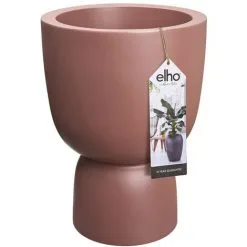Pot De Fleurs Rond En Plastique Extérieur/intérieur Ø 35 Cm Elho Pure Coupe Brun Rosé - Brun