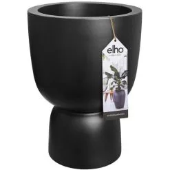 ELHO Soldes 32 Pot De Fleurs Rond En Plastique Extérieur/intérieur Ø 41 Cm Elho Pure Coupe Noir - Noir
