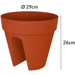 ELHO Bac à Fleurs Jardinière En Plastique Pour Jardin Balcon Maison Pot De Fleurs Rond 7,5 Liter (de) -ELHO Soldes 49935192 4