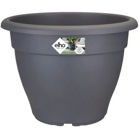 Elho Bac à Fleurs Rond Jardinière Anthracite En Plastique Pour Extérieur Jardin Terrasse Pot De Fleurs 7 Liter (de) 2 Elho Bac à Fleurs Rond Jardinière Anthracite En Plastique Pour Extérieur Jardin Terrasse Pot De Fleurs 7 Liter (de) – Image 2