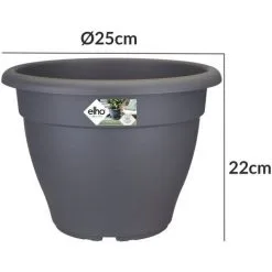 Elho Bac à Fleurs Rond Jardinière Anthracite En Plastique Pour Extérieur Jardin Terrasse Pot De Fleurs 7 Liter (de) 5 Elho Bac à Fleurs Rond Jardinière Anthracite En Plastique Pour Extérieur Jardin Terrasse Pot De Fleurs 7 Liter (de) -ELHO Soldes 50002475 3