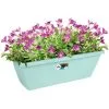 ELHO Bac à Fleurs Jardinière En Plastique Pour Jardin Balcon Maison Pot De Fleurs Rectangulaire Mint/8 Liter (de)