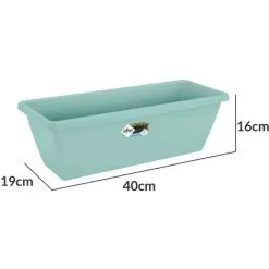 ELHO Bac à Fleurs Jardinière En Plastique Pour Jardin Balcon Maison Pot De Fleurs Rectangulaire Mint/8 Liter (de) -ELHO Soldes 50002482 5