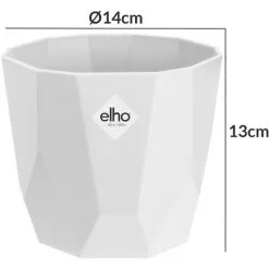 ELHO Jardinière Carré Pot De Fleur Blanc 1,5L Bac à Fleur En Plastique Pour Exterieur Jardin Terrasse -ELHO Soldes 50267150 4