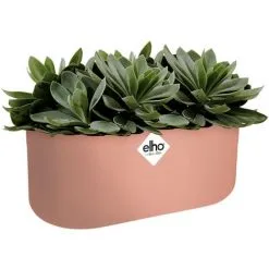 ELHO Jardinière Ovale Pot De Fleur Rose 3,7L Bac à Fleurs En Plastique Pour Jardin Terrasse Décoration