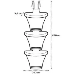 ELHO Corsica Foret Vertical 24 Set/3 Anthracite -ELHO Soldes 50846685 4
