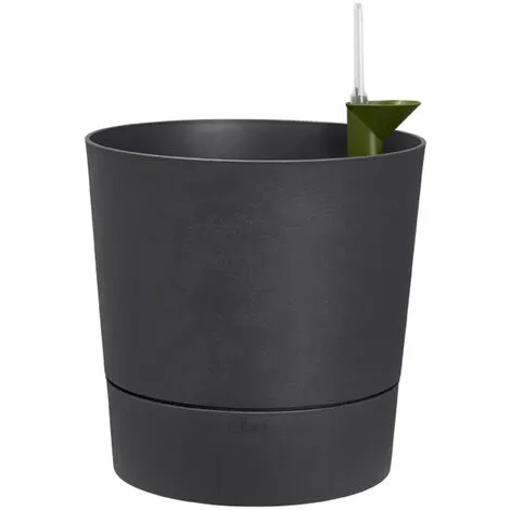 Pot De Fleurs Rond Extérieur/intérieur Ø 30 Cm Elho Aqua Care Greensense Gris Charbon - Gris 2 Pot De Fleurs Rond Extérieur/intérieur Ø 30 Cm Elho Aqua Care Greensense Gris Charbon - Gris – Image 2