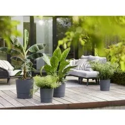 Pot De Fleurs Rond Extérieur/intérieur Ø 30 Cm Elho Aqua Care Greensense Gris Charbon - Gris 9 Pot De Fleurs Rond Extérieur/intérieur Ø 30 Cm Elho Aqua Care Greensense Gris Charbon - Gris -ELHO Soldes 50879420 5