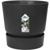 ELHO Pot De Fleurs Rond Greenville 30 - Extérieur - Ø 29,5 X H 27,8 Cm - Vivre Noir