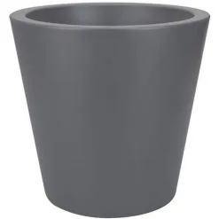ELHO Pot De Fleurs Rond Pure Straight Ø 50 X H.51 Cm - Anthracite - Anthracite