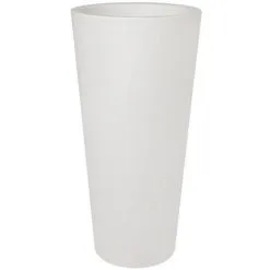 ELHO Pot De Fleurs Rond Pure Straight High Ø 40 X H.80 Cm - Blanc - Blanc
