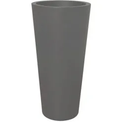 ELHO Pot De Fleurs Rond Pure Straight High Ø 60 X H.125 Cm - Anthracite - Anthracite