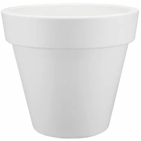 ELHO Pot De Fleurs Rond Pure Round Ø 80 X H.70 Cm - Blanc - Blanc 1 ELHO Pot De Fleurs Rond Pure Round Ø 80 X H.70 Cm - Blanc - Blanc